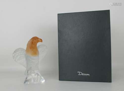 Daum France, Crystal Eagle w/ Original Fitted Box