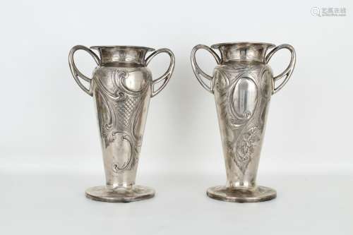 Sterling Silver Argent Art Nouveau Vases