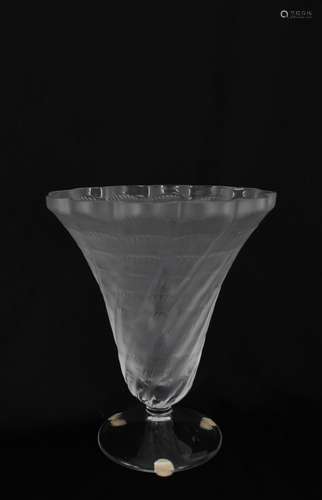 French Lalique Crystal Vase