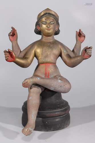 Large Antique Indian Bronze Statue