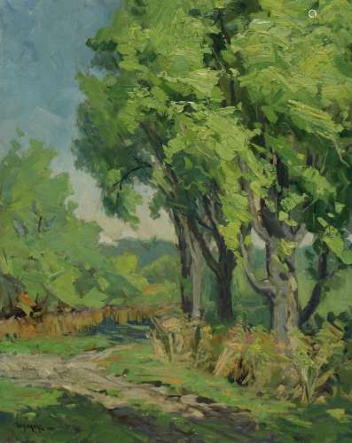 W.A.Drake Signed & Dated Oil On Board Forest Scene