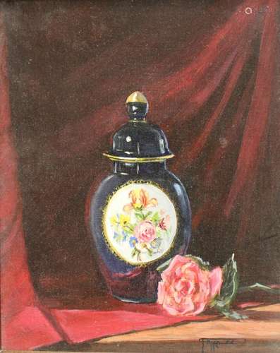 Illegibly Signed Oil on Board Still Life