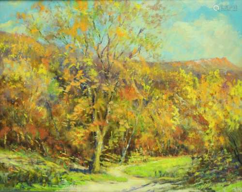 Rosenhaft Signed Oil on Canvas Landscape.