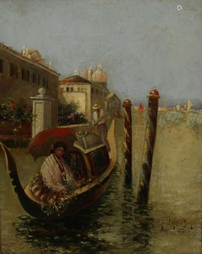 Jean M. De Socio Signed Oil on Canvas Venetian