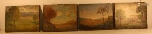 4 M J Goldsmith Oils on Canvas Landscapes.