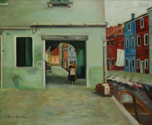 Marie Doherty Oil on Canvas Venetian Scene.