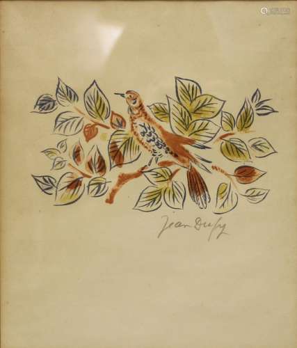 Jean Dufy Lithograph of a Bird.