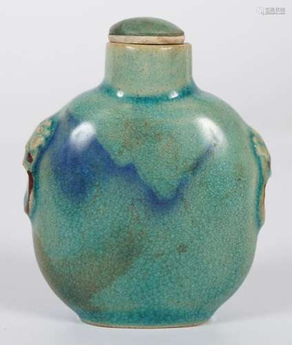 CHINESE CRACKLE GLAZE BOTTLE