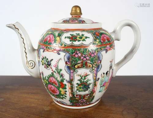 CHINESE FAMILLE ROSE TEA POT