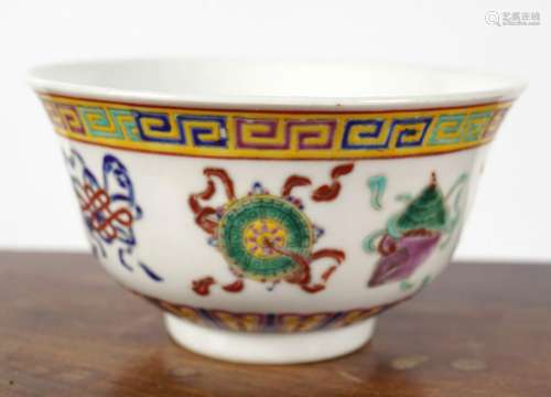 CHINESE POLYCHROME BOWL