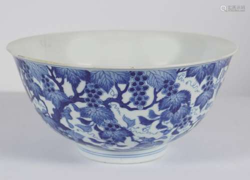 CHINESE BLUE AND WHITE BOWL