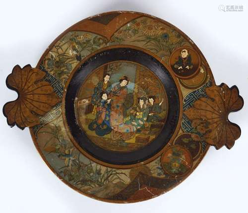 19TH-CENTURY JAPANESE LACQUERED PLAQUE