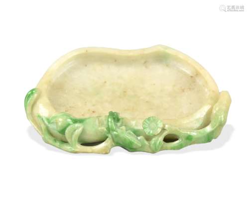 Chinese Jadeite Washer w/ Insect ,19th C.