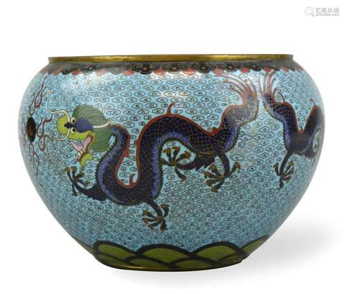 Large Chinese Cloisonne Washer, ROC Period