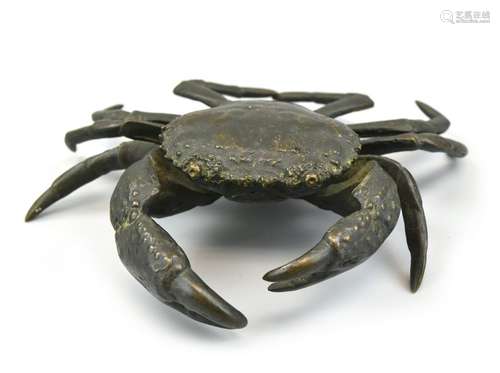 Japanese Cast Bronze Crab ,Meiji Period