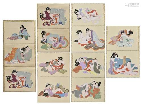 13 Japanese Erotic Painting in Scroll