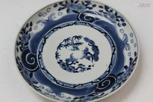 Chinese Blue and White Porcelain Plate