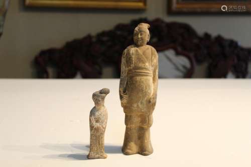 Two Chinese Pottery Figurines