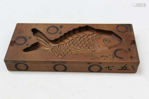 Japanese Carved Wood Bake Mold