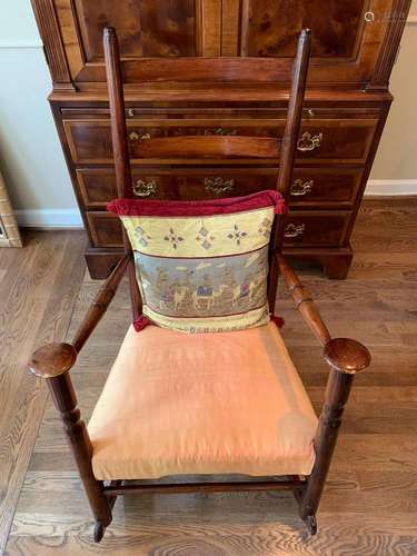 Wood rocking chair.