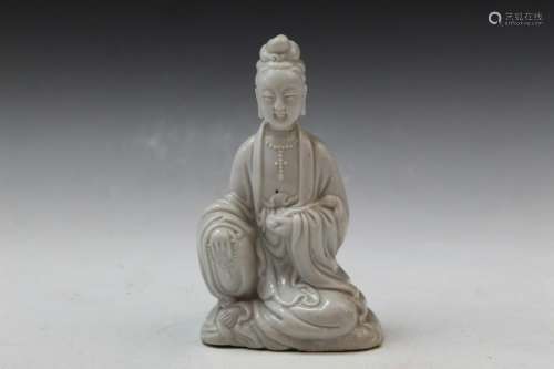 Chinese Blanc De Chine Statue- As Is