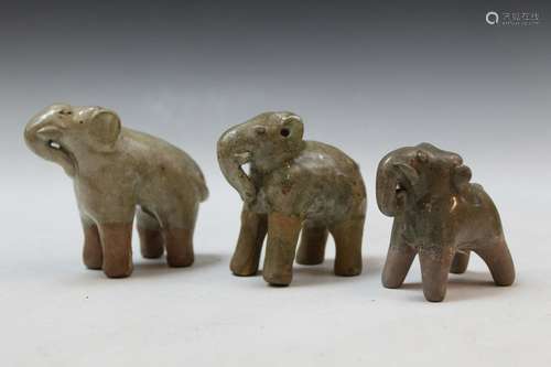 Sawankhalok Elephant Figurines