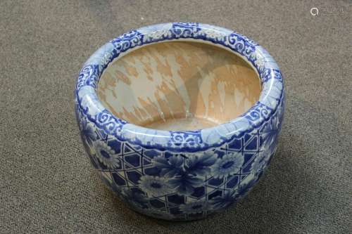 Japanese Blue and White Porcelain Jardiniere