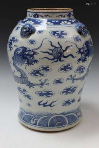 Chinese Porcelain Dragon Jar