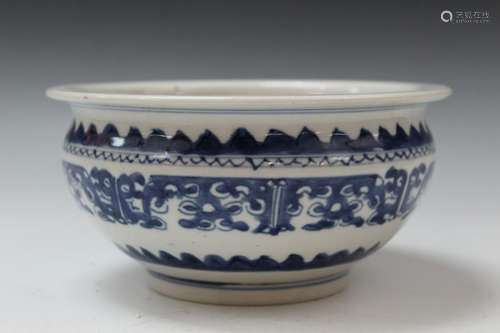 Chinese Blue and White Porcelain Incense Burner