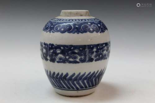 Chinese Blue and White Porcelain Jar