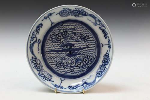 Chinese Blue and White Porcelain Plate