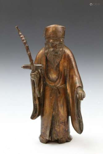 Japanese Bronze Figure of an Old Man