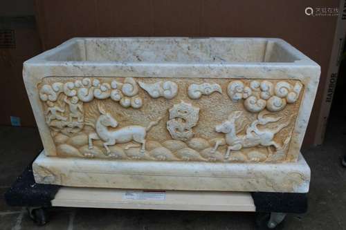 Chinese Carved Marble Trough