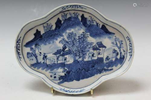 Chinese Blue and White Porcelain Dish