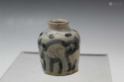 Chinese Miniature Blue and White Vase