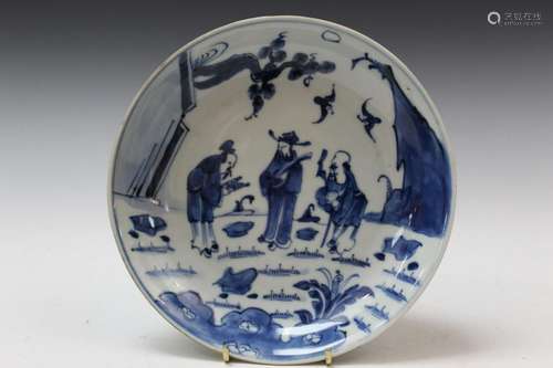 Chinese Blue and White Porcelain Dish