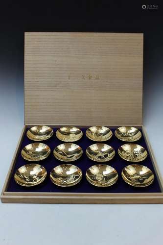 Chinese Zodiac 24K Gold Plated Cups