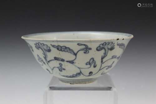 Chinese Blue and White Porcelain Bowl, Ming Period