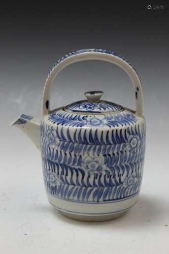 Japanese Blue and White Porcelain Teapot