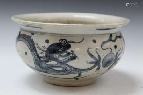 Chinese Blue and White Porcelain Incense Burner