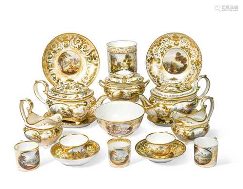 A Derby part tea and coffee service, circa 1810,