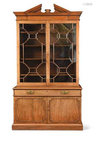 A George III mahogany library bookcase,