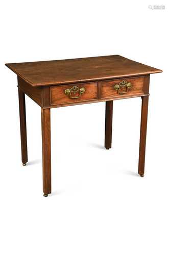 An early George III mahogany side table,