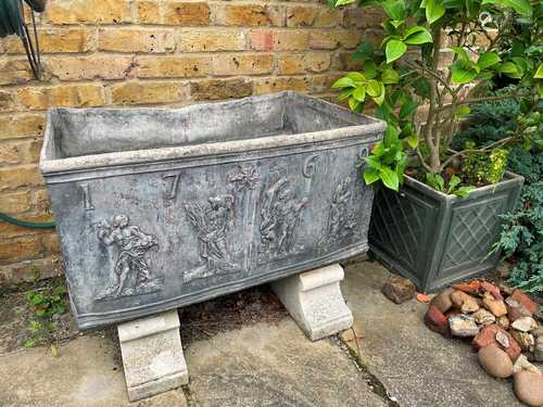 A George III lead cistern,