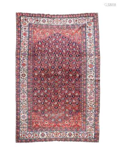 A red ground Feraghan carpet,