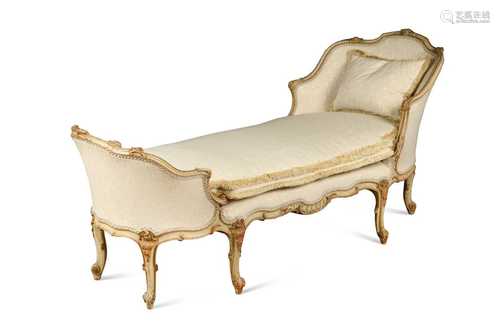 A Louis XV chaise longue duchesse,