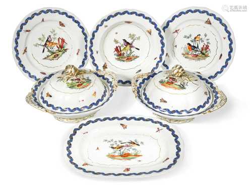 A Minton part dinner service, after a Meissen pattern, early...