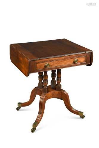 A late Regency mahogany games table,