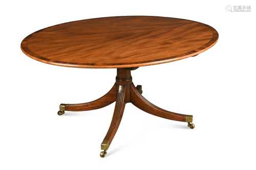 A Regency mahogany oval breakfast table,