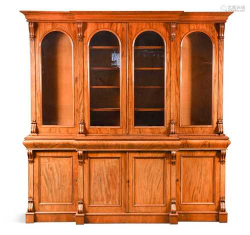 A mid Victorian mahogany library bookcase,